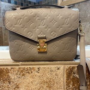 Luxury Taupe Monogram Crossbody Bag